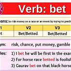 bet verb forms